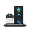 15W Mobile Phone and Watch Wireless Fast Charge Stand - Black