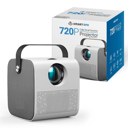 Smart 720p Cube Dual Speaker Projector - Native White