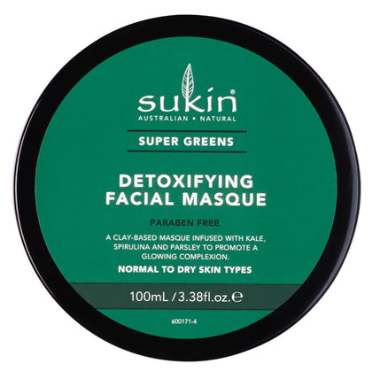 Sukin: Supergreens - Detoxifying Clay Masque (100ml)