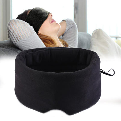 Cotton Travel Sleep Mask - Black