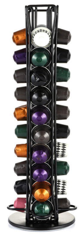 Nespresso Rotating Capsule Rack - Black (40 Pods)