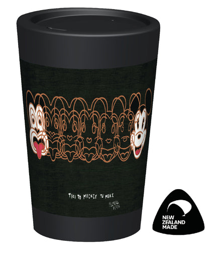 CuppaCoffeeCup: Tiki to Mickey - Black (350ml)