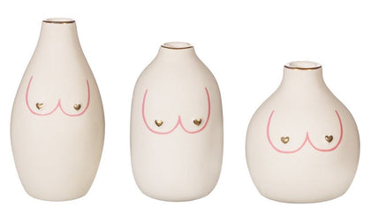 Sass & Belle: Girl Power Boobies Vases - (Set of 3)