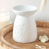 White Ceramic Mandala - Oil Burner