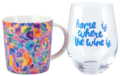 Maxwell & Williams: Kasey Rainbow Wild at Heart Mug & Glass Set - Africa Pink