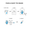 Pikkii: Kids Handprint Shrink - Keyring Kit