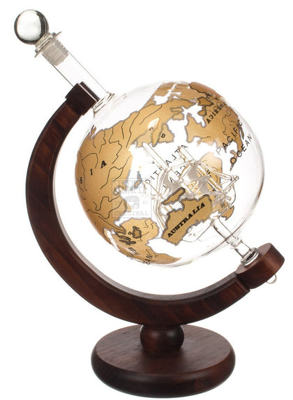 Bar Originale: Wooden Stand Vintage Globe Decanter