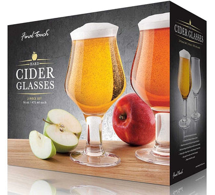 Final Touch: Hard Cider Glasses Stemmed Set - 475ml