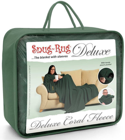 Snug-Rug: Deluxe Blanket with Sleeves - Racing Green