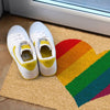 Heart Shaped Pride Rainbow' Novelty Doormat