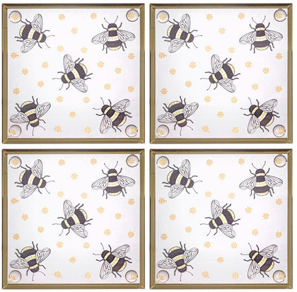 Sass & Belle: Glass Bee Coasters