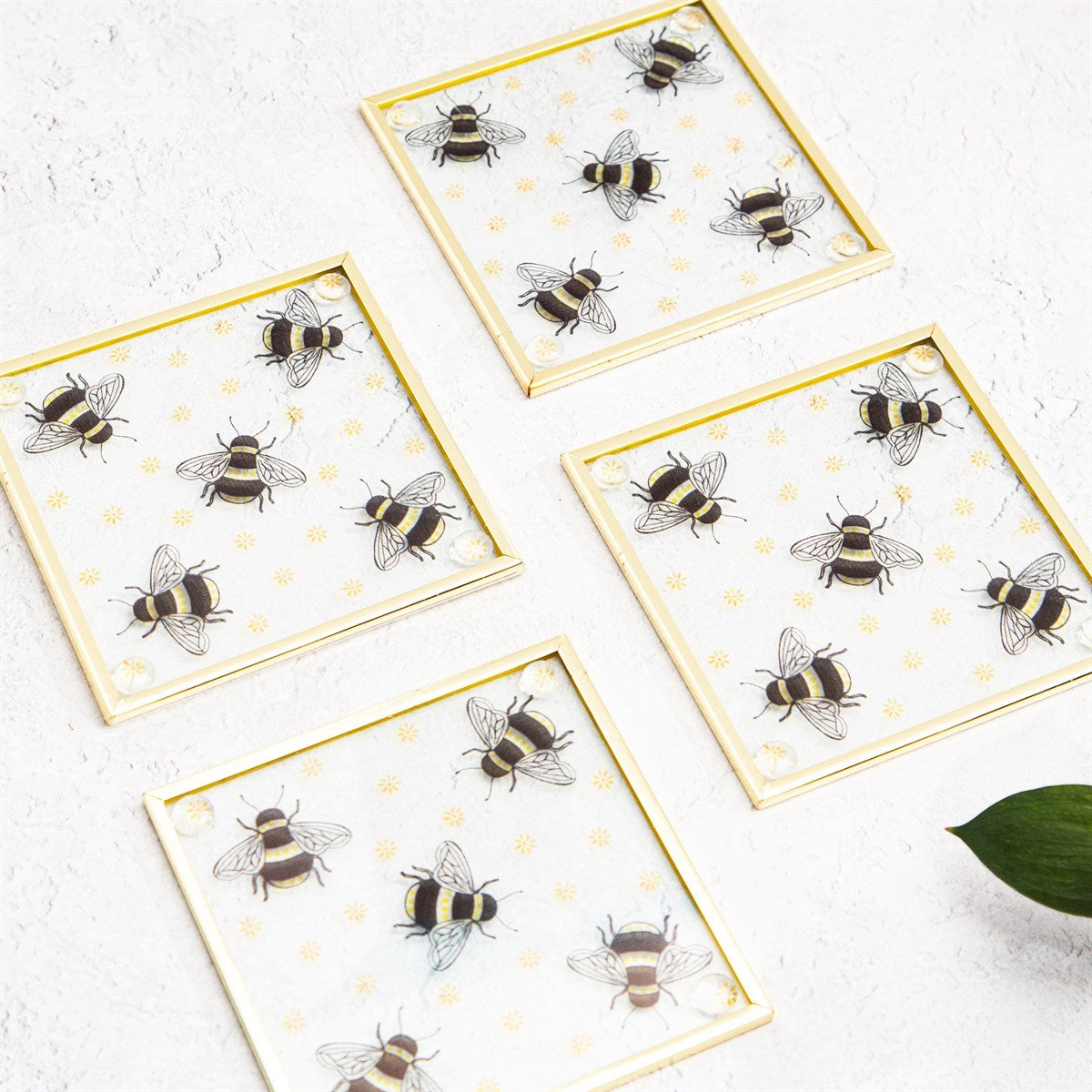 Sass & Belle: Glass Bee Coasters
