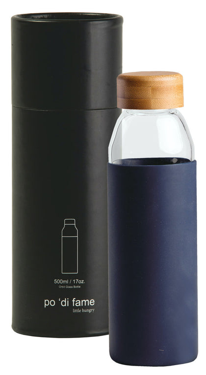 Orbit Glass Bottle - Navy (500ml)