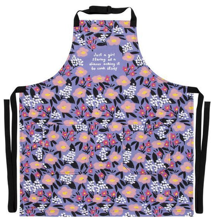 Blue Q Novelty Apron - Just A Girl Staring At Dinner Asking It To Cook Itself