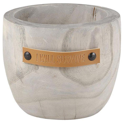 Wood Planter - I Will Survive - Santa Barbara Design Studio