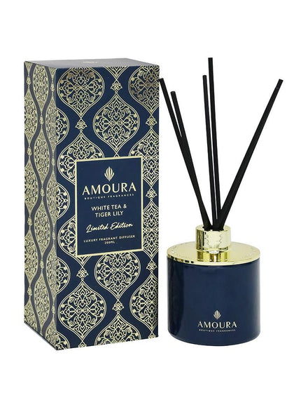 Amoura: Luxury Diffuser - White Tea & Tiger Lily