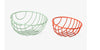 Areaware: Outline Baskets - Green/Red Set