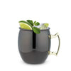 Black Moscow Mule Mug with Gold Handle - True