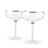 Copper Rim Crystal Coupe Set - Twine