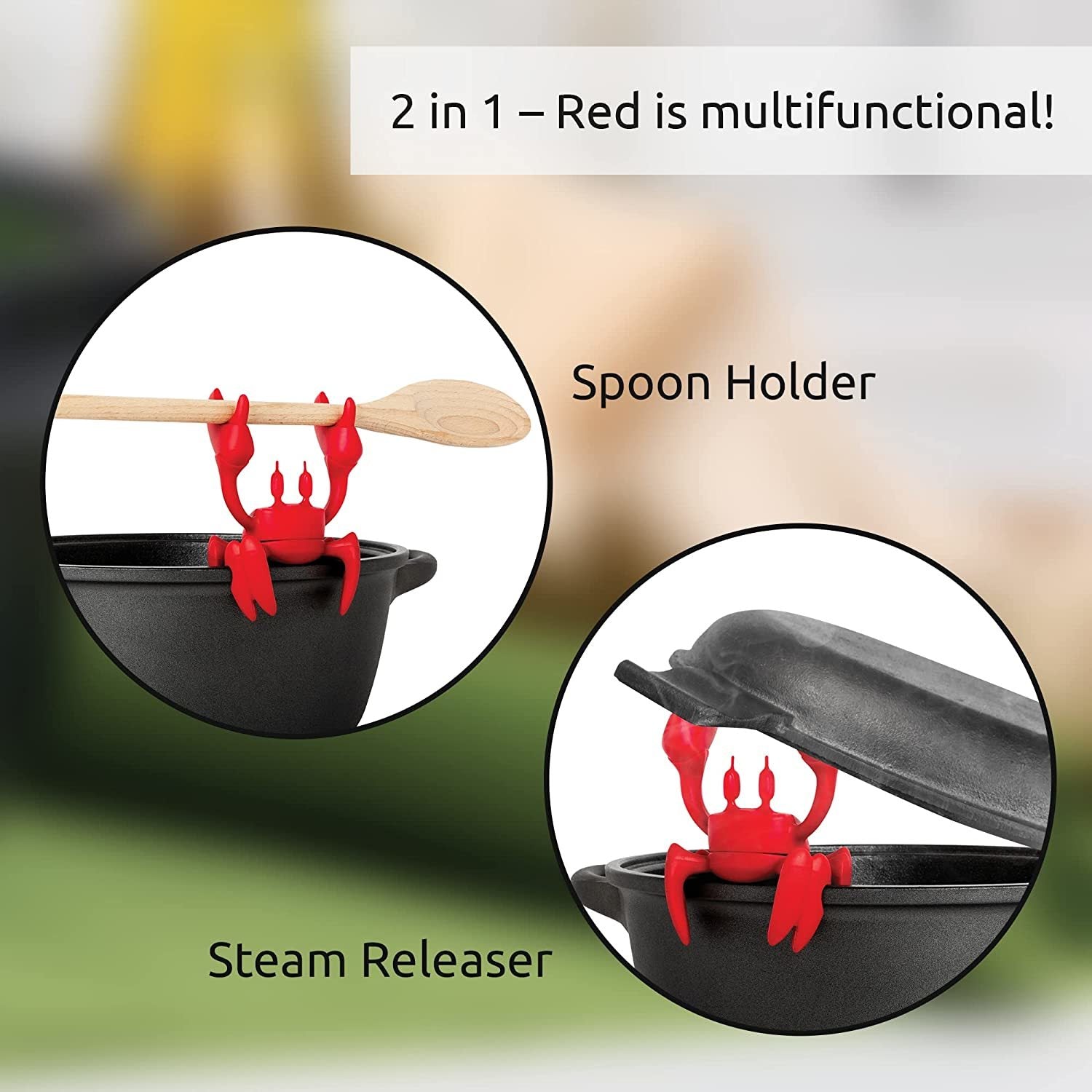 Ototo: Red Spoon Holder & Steam Releaser