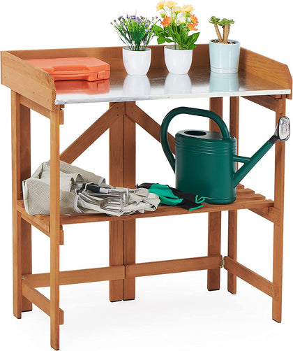 Foldable Fir Potting Bench