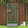 Outdoor Garden Bed with Trellis