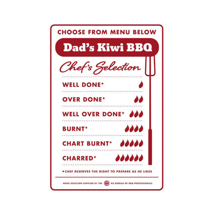 Glenn Jones: Dad's BBQ Sign - 100% NZ