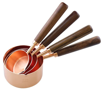 Ape Basics: Copper Plated Rose Gold Measuring Cups (Set of 4)