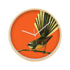 100 Percent NZ: Bright Fantail Wooden Frame Clock