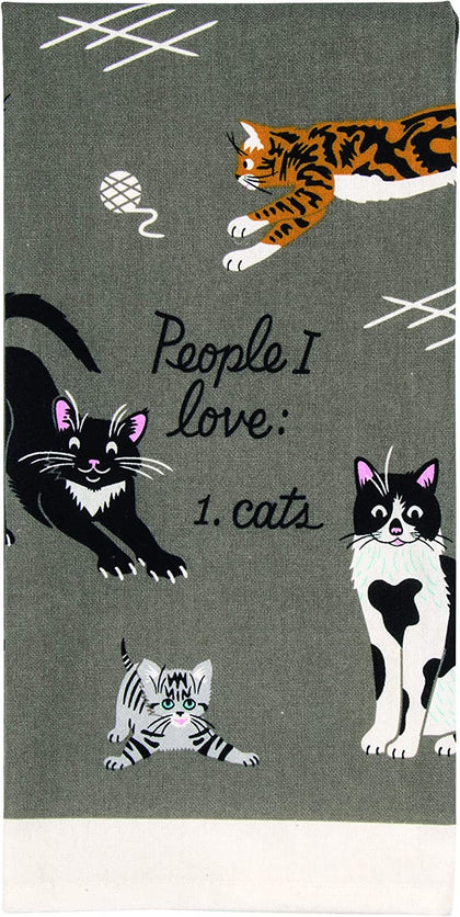 Blue Q: Tea Towel - People I Love: Cats