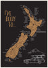 Moana Road: Pin Cork Map of NZ