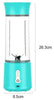 USB Rechargeable Portable Blender - 500ml (Blue)