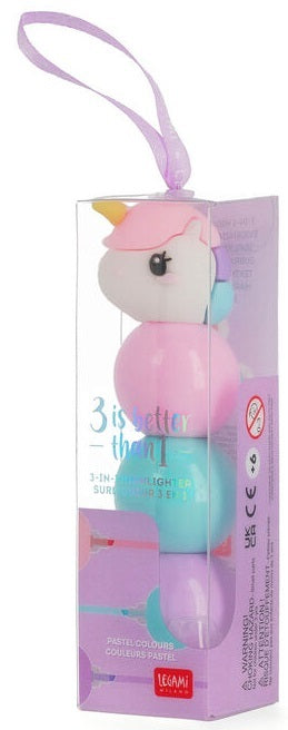 Legami: 3-in-1 Highlighter - Unicorn