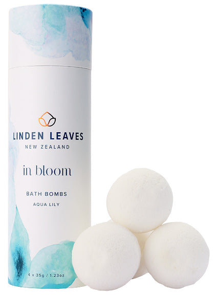 Linden Leaves: In Bloom Bath Bomb - Aqua Lily