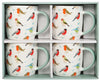 Garden Bird Coffee Mugs (Set of 4)