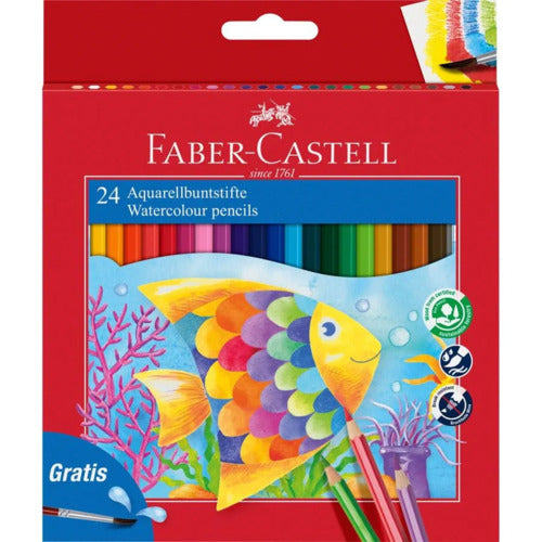 Faber-Castell Watercolour: Coloured Pencils - Pack of 24