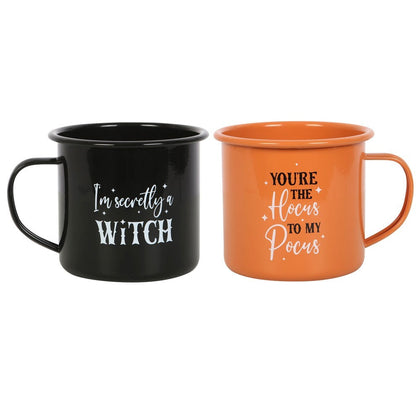 Wicked Witch Enamel Mugs - Set of 2