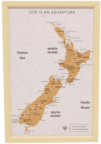Splosh: Travel Board - New Zealand Map (Small)