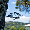 Metalbird: Sparrow & Chicks Garden Art