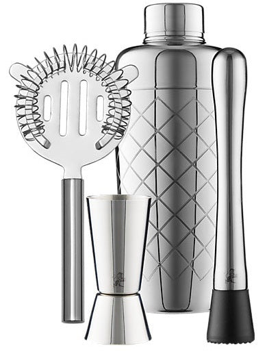 Maxwell & Williams: Cocktail & Co Lafayette Cocktail Set - Silver (4pc Set) (4 Piece Set)