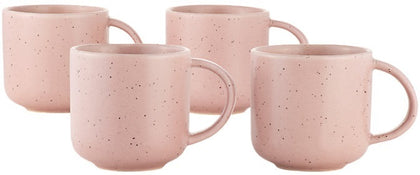 Maxwell & Williams: Palette Mug Set - Pink Speckle (360ml) (Set of 4)