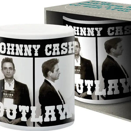 Johnny Cash Outlaw Ceramic Mug - Aquarius