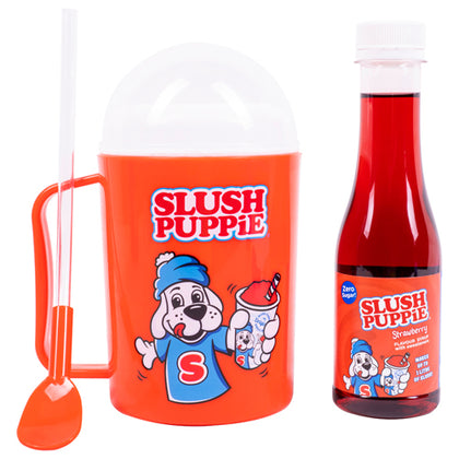 Fizz Creations: Slush Puppie – Making Cup & Strawberry Syrup Set (Zero Sugar)