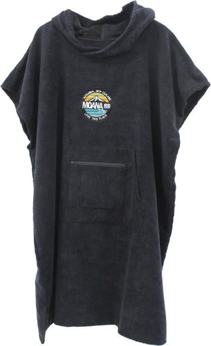 Moana Road: Adult Towel Hoodie - Black