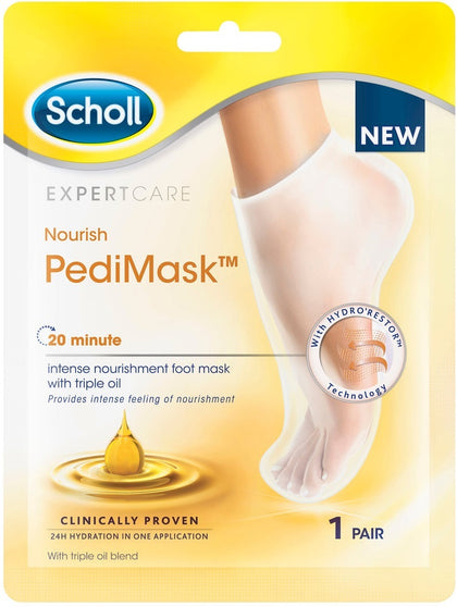 Scholl: ExpertCare Nourish PediMask - Triple Oil