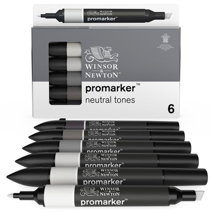 Winsor & Newton Promarker 6 - Neutral Tones Set