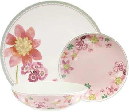 Maxwell & Williams: Primula Coupe Dinner Set - Pink (12 Piece Set)