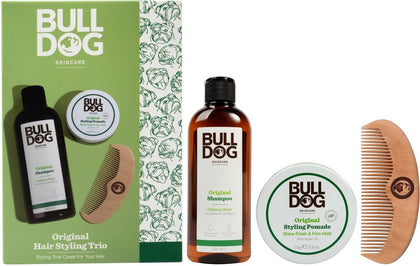 Bulldog: Hair Styling Trio Shampoo, Pomade & Comb