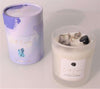 Crystal Soy Wax Candle - White Sage, Vetiver, Patchouli, Clear Quartz & Obsidian