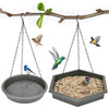 GREENHAVEN 2 in 1 Hanging Bird Feeder & Bird Bath - Grey